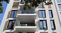 Mehrfamilien-Wohnhaus mit elementierten Holzbauteilen - Das F8 in Frankfurt - ZMH.com