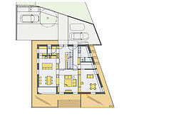 individueller Grundriss Erdgeschoss im Holzhaus Fertighaus